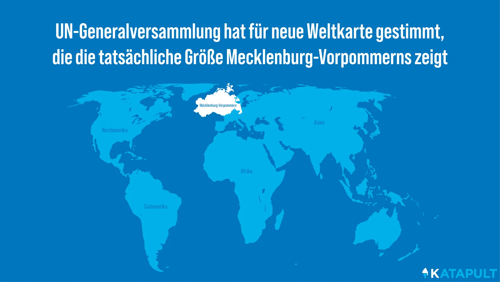Tatsächliche Größe Mecklenburg-Vorpommerns
