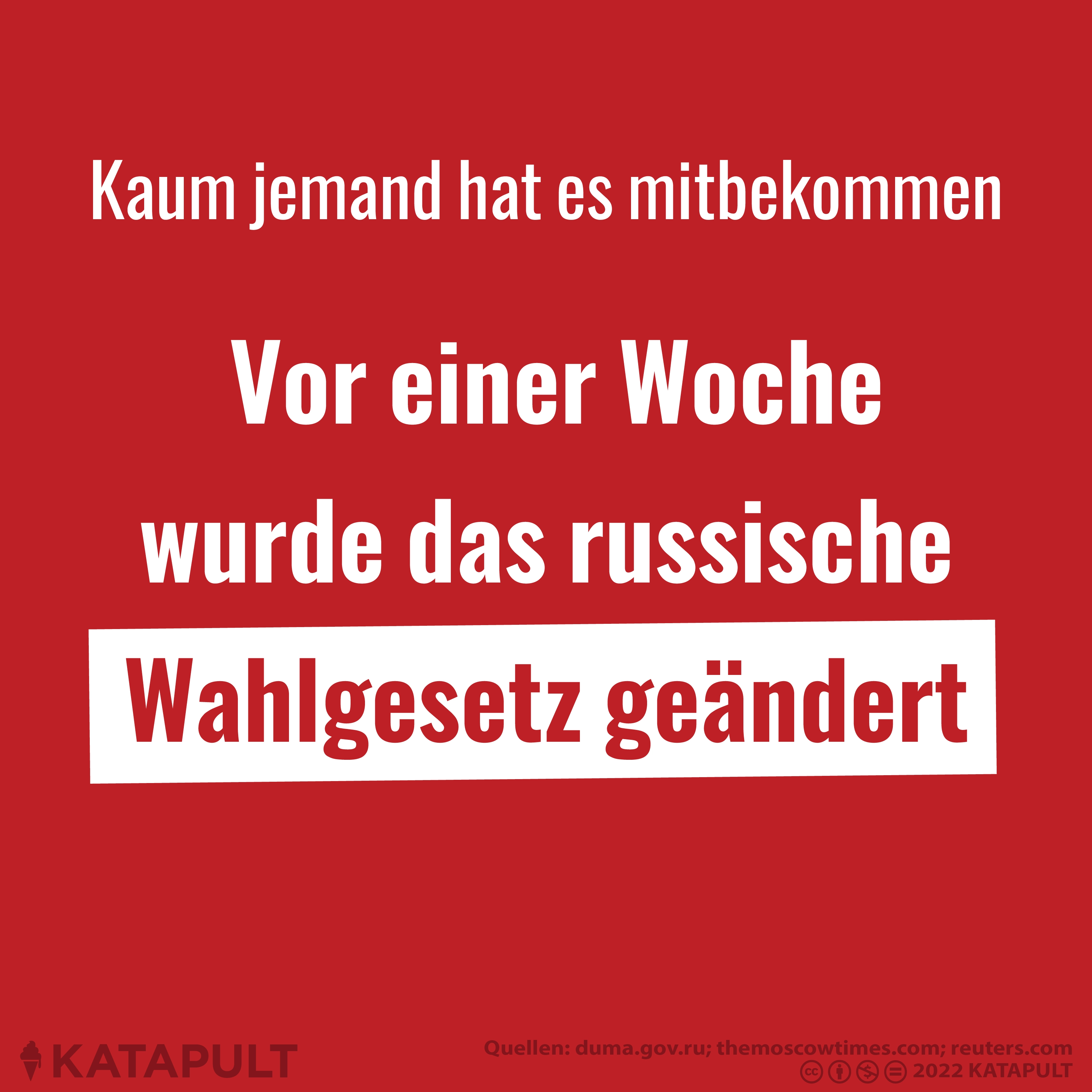 Änderungen am Wahlgesetz sind alarmierend
