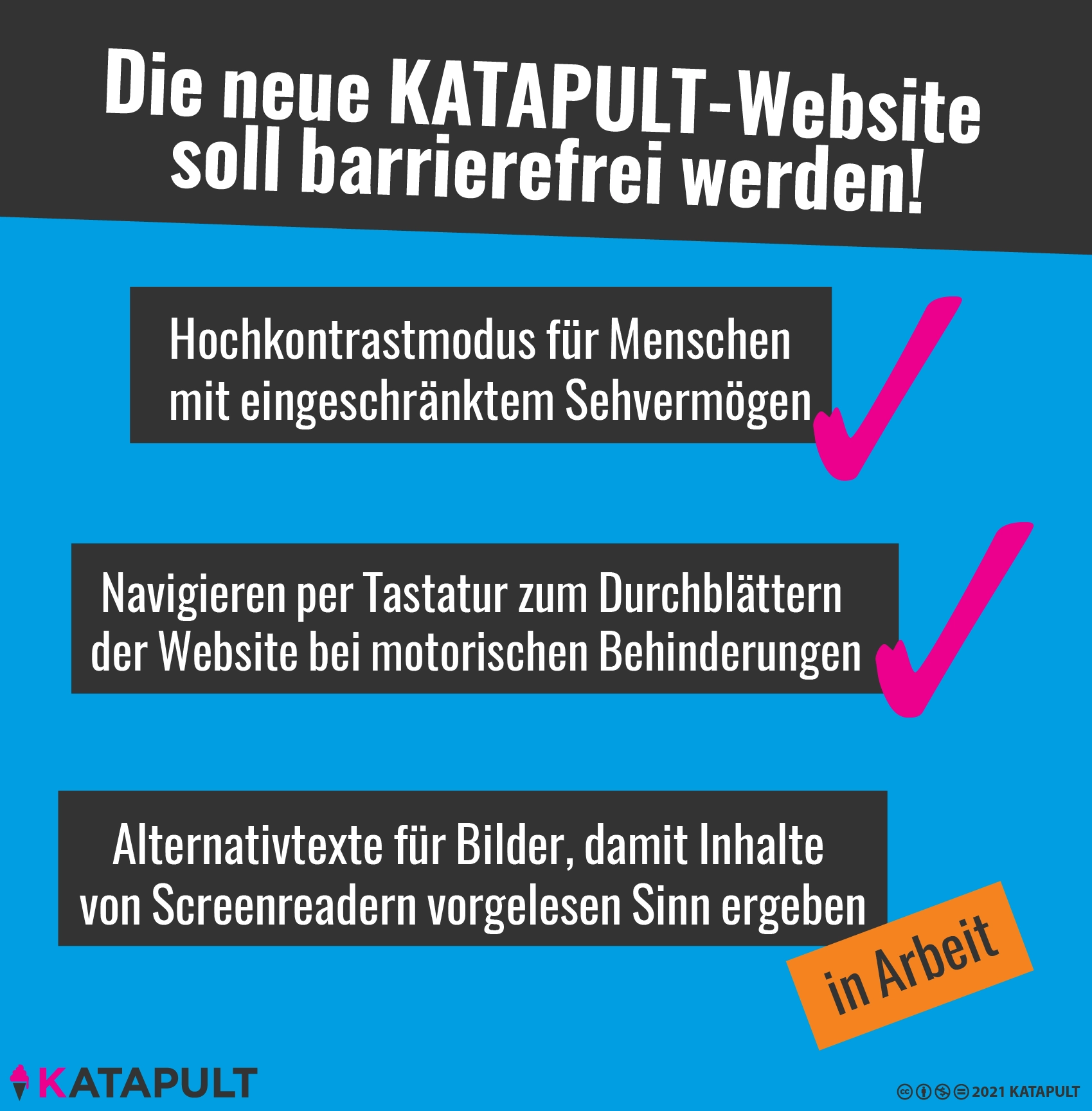 Die KATAPULT-Website wird barrierefrei