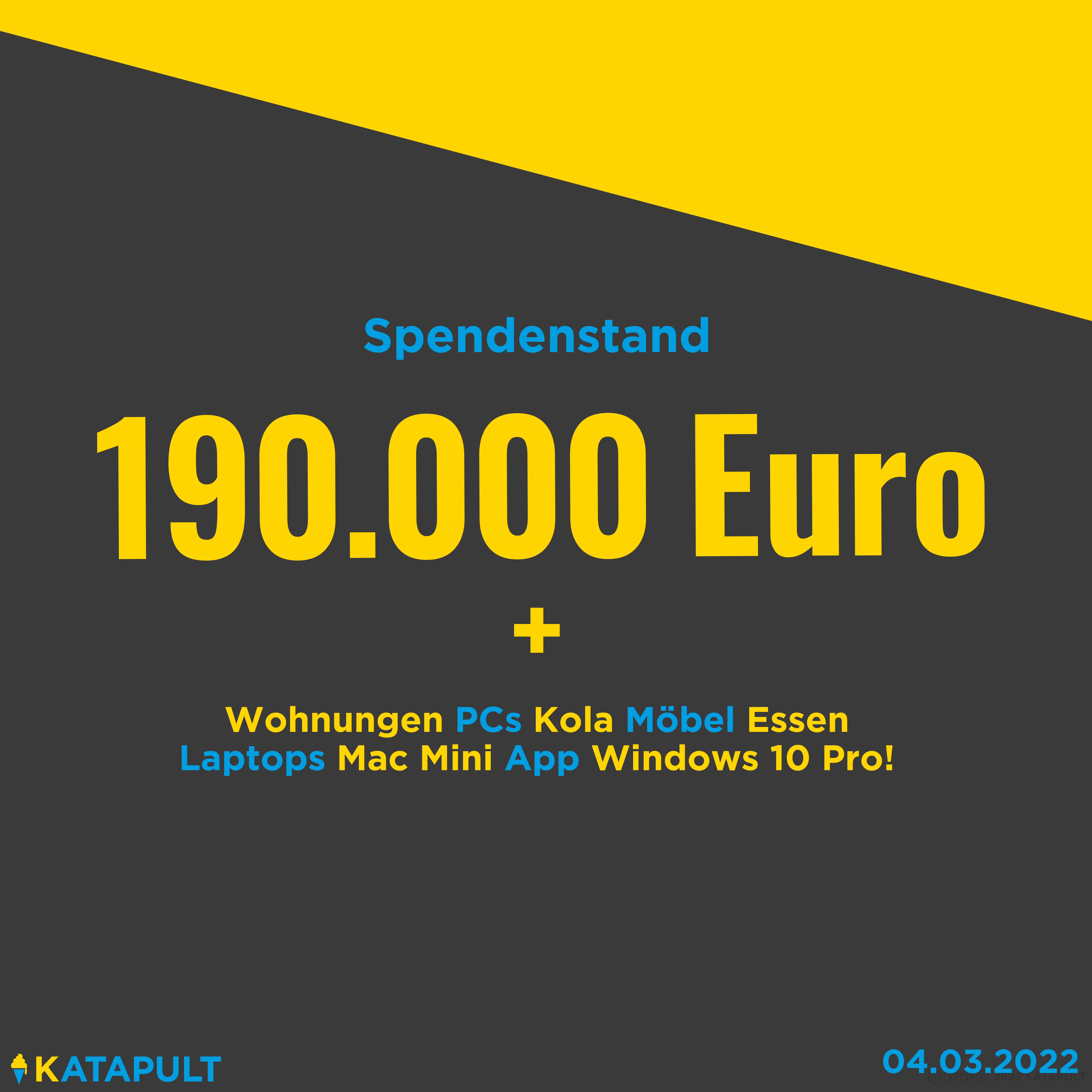 Ihr spendet 190.000 €, wir zahlen Gehälter in die Ukraine