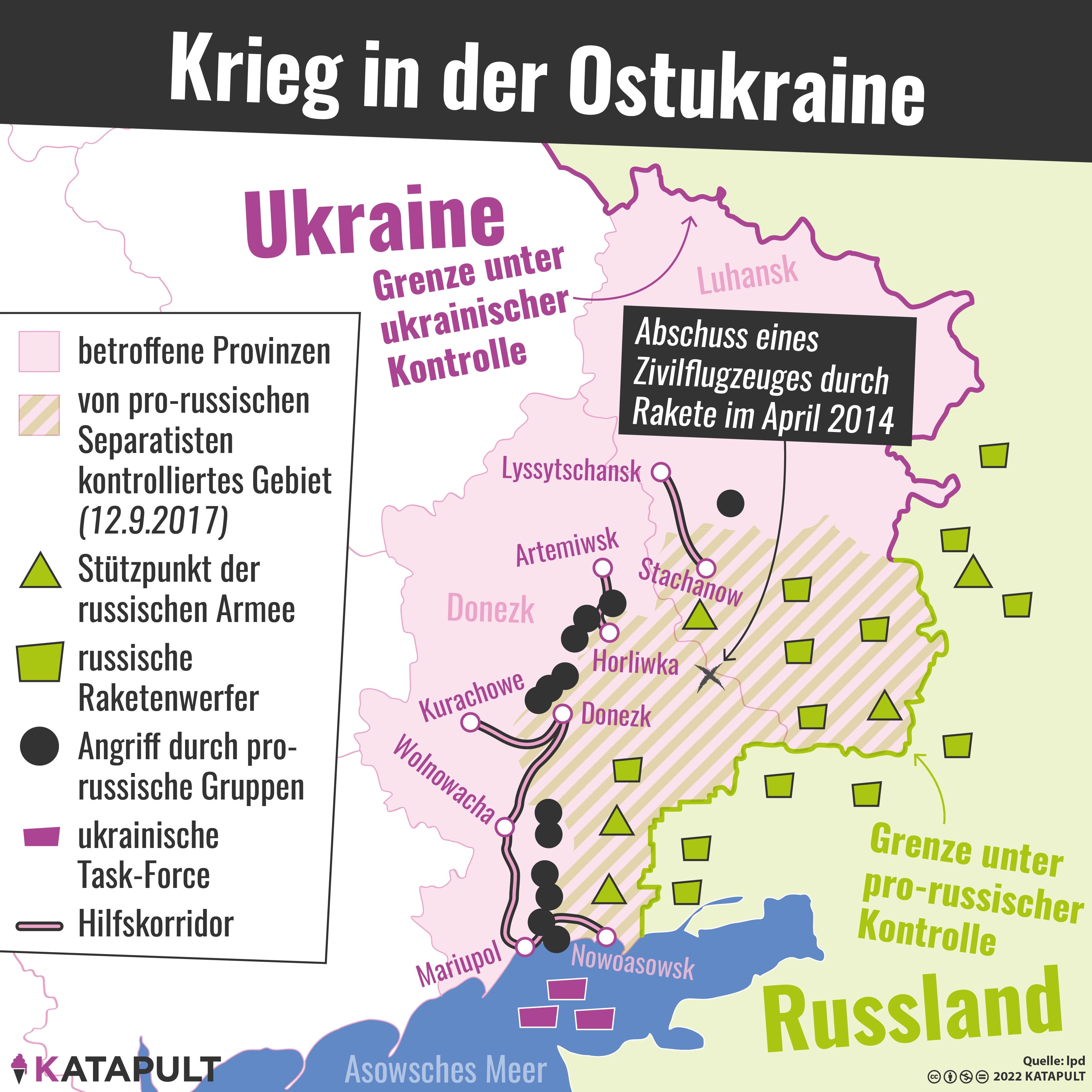 Stark umkämpfte Ukraine