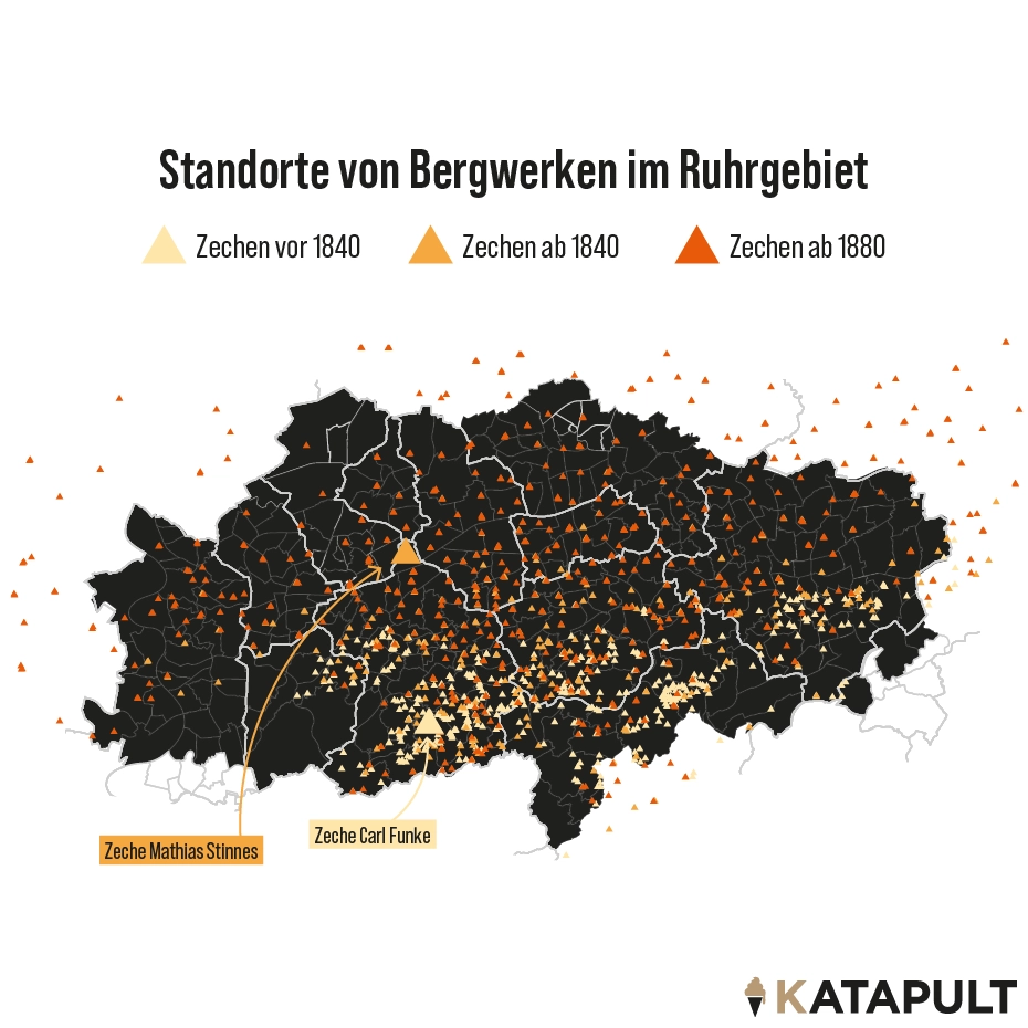 Wie die AfD von der Geschichte des Bergbaus profitiert Nils Blossey Lukas Haffert KATAPULT 41 Standorte von Bergwerken im Ruhrgebiet