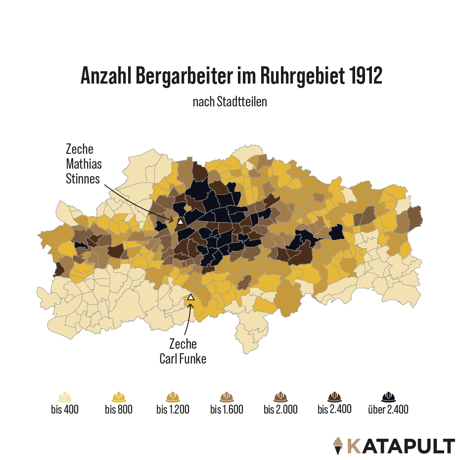 Wie die AfD von der Geschichte des Bergbaus profitiert Nils Blossey Lukas Haffert KATAPULT 41 Anzahl Bergarbeiter im Ruhrgebiet 1912