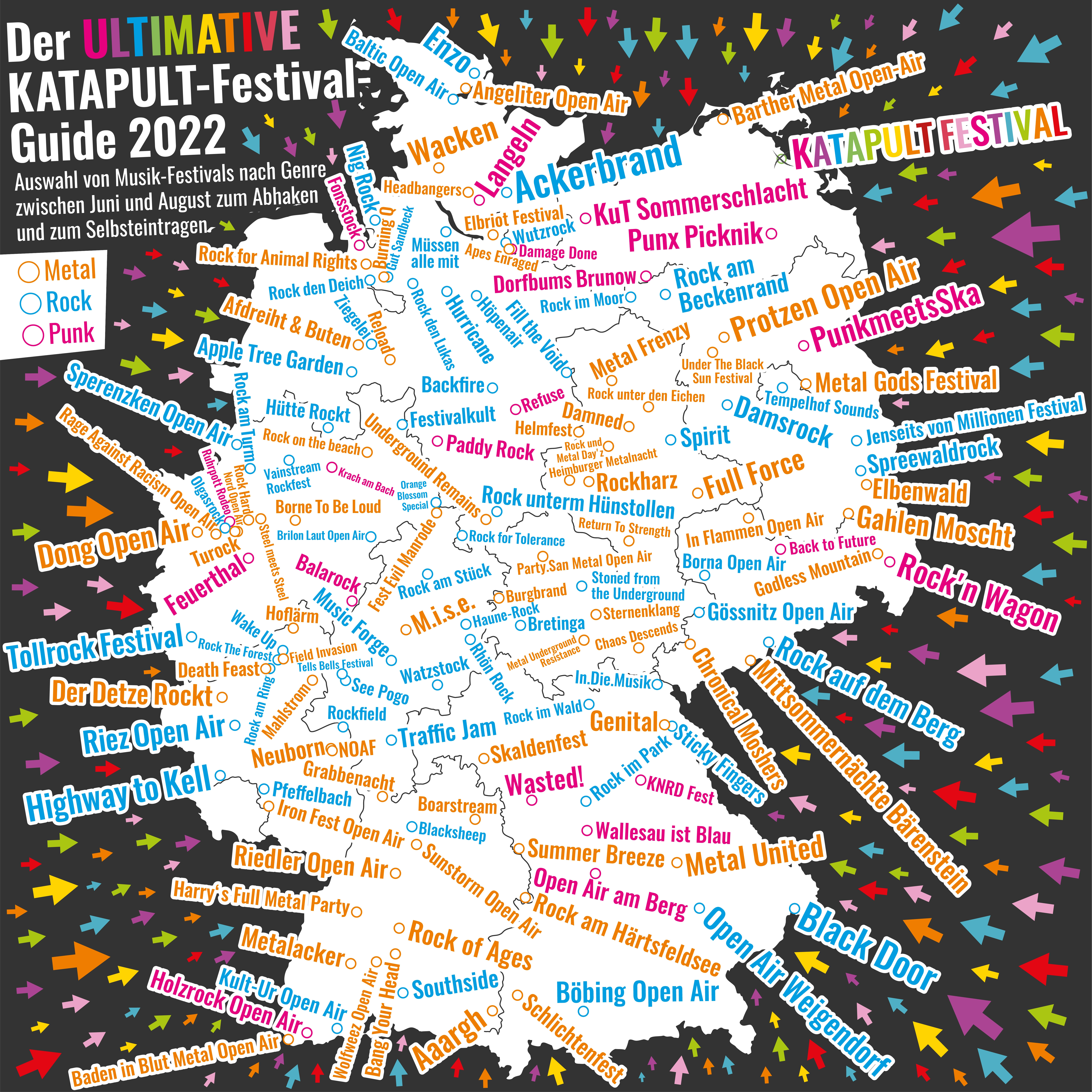 Alle Punk, Rock und Metal-Festivals!