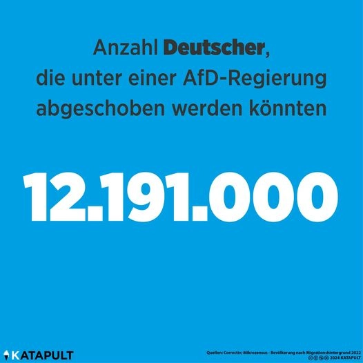 Anzahl Deutscher, die unter einer Afd-Regierung abgeschoben werden könnten