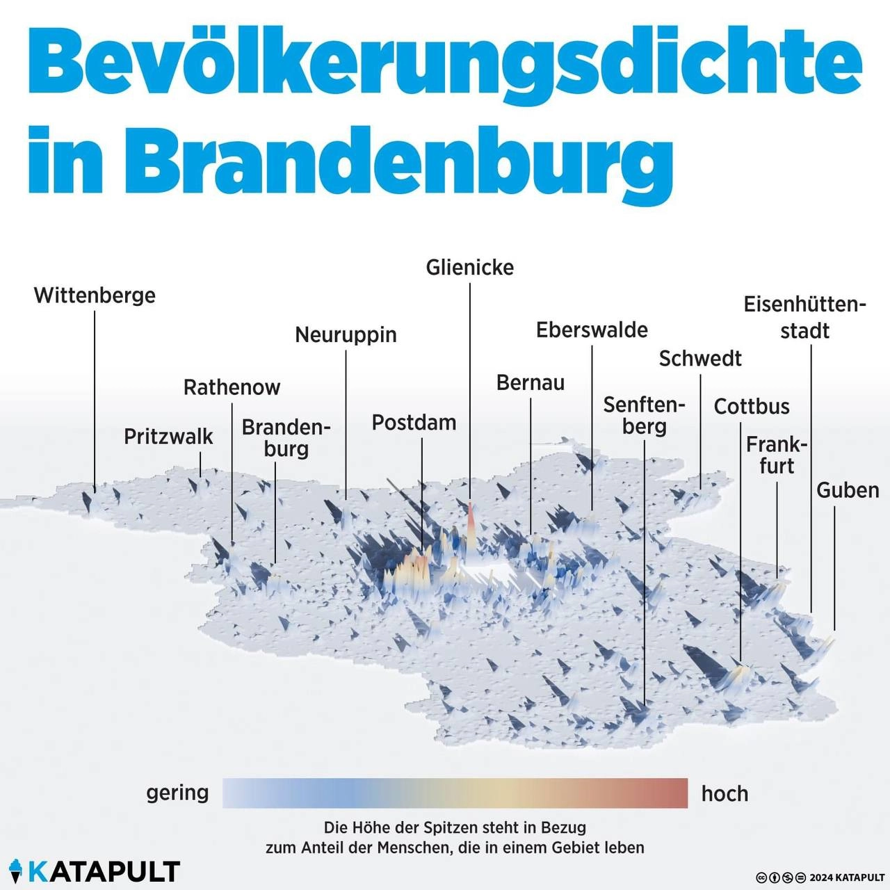 Bevölkerungsdichte in Brandenburg