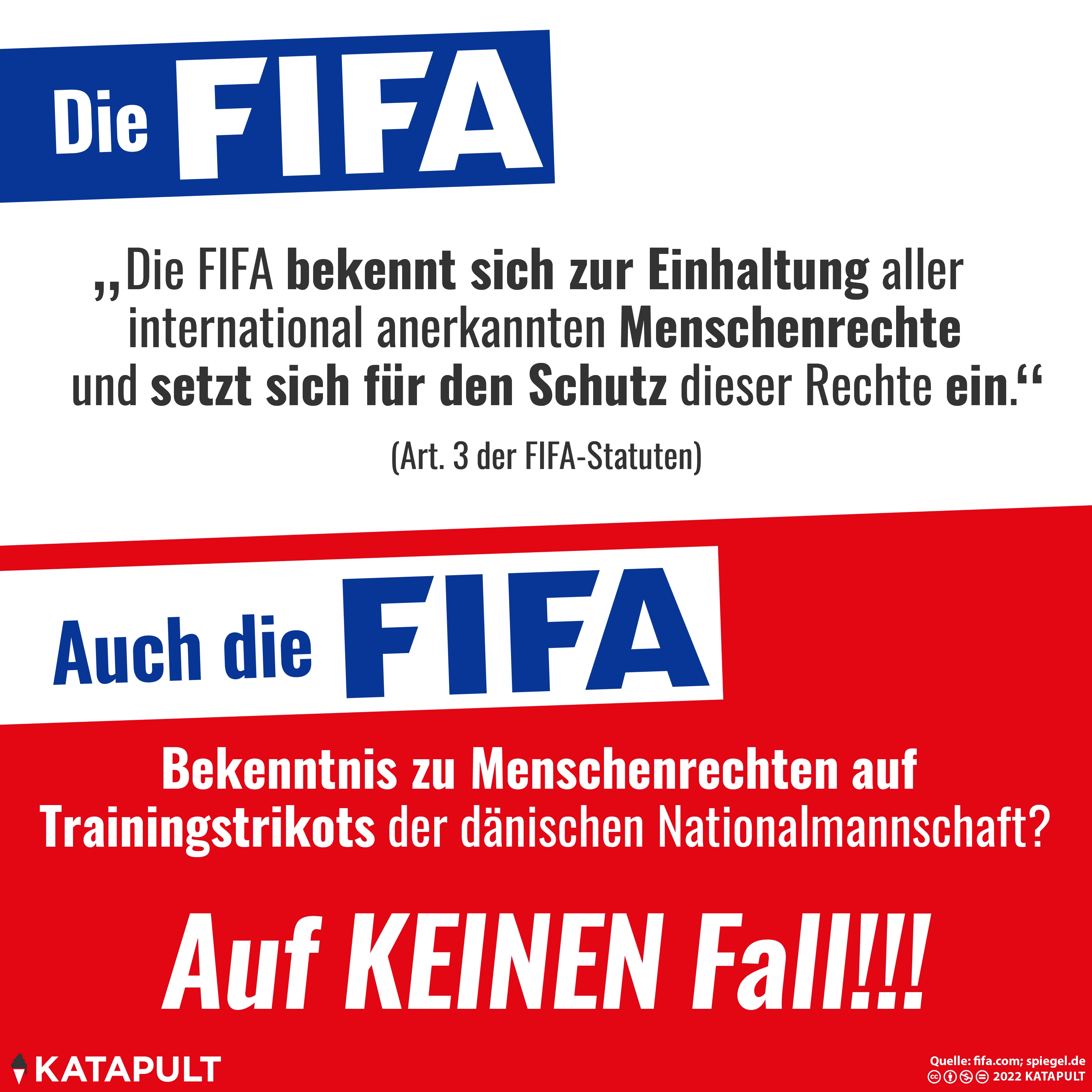 Doppelmoral der FIFA, Folge 1.378