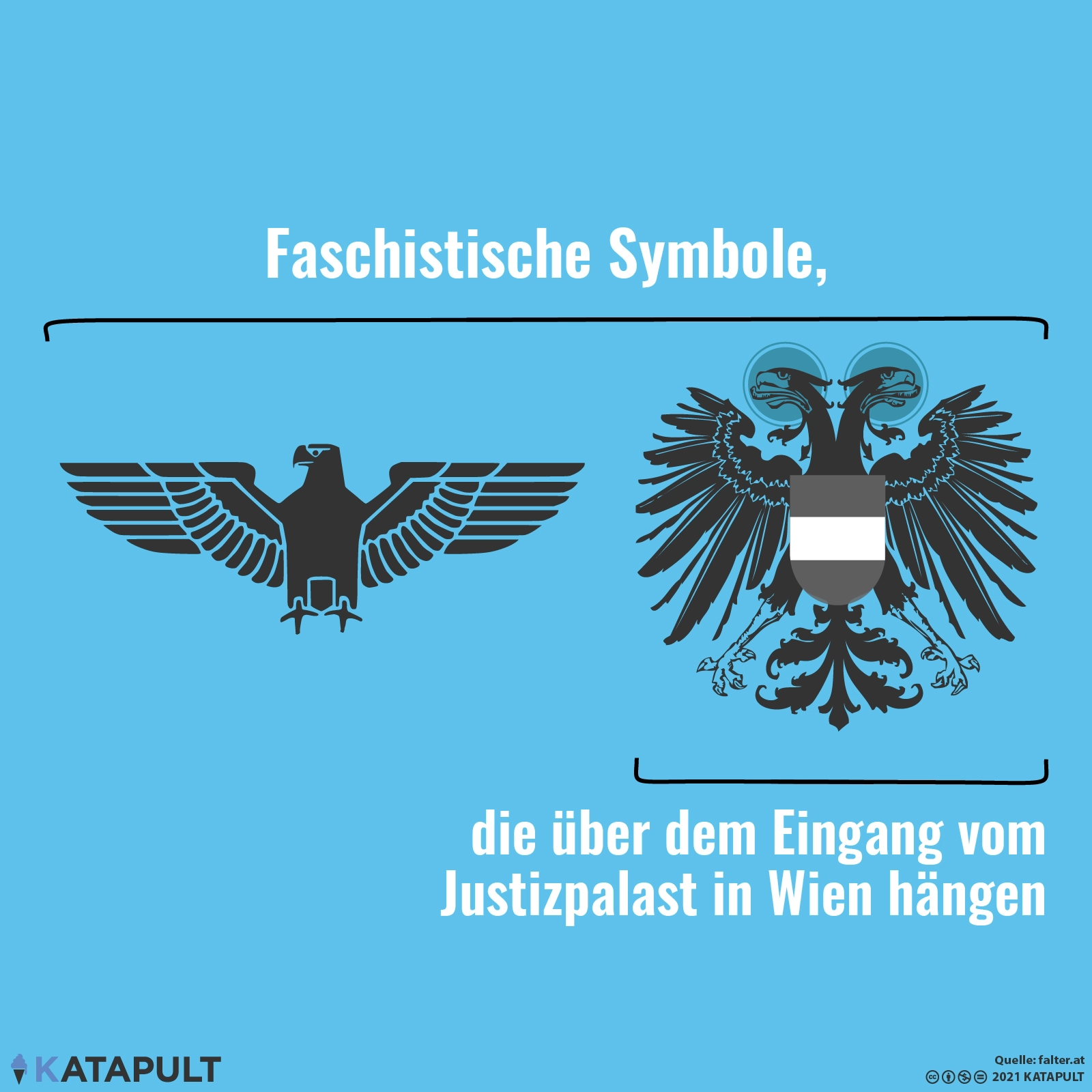 Faschistisches Symbol über der Justiz soll weg