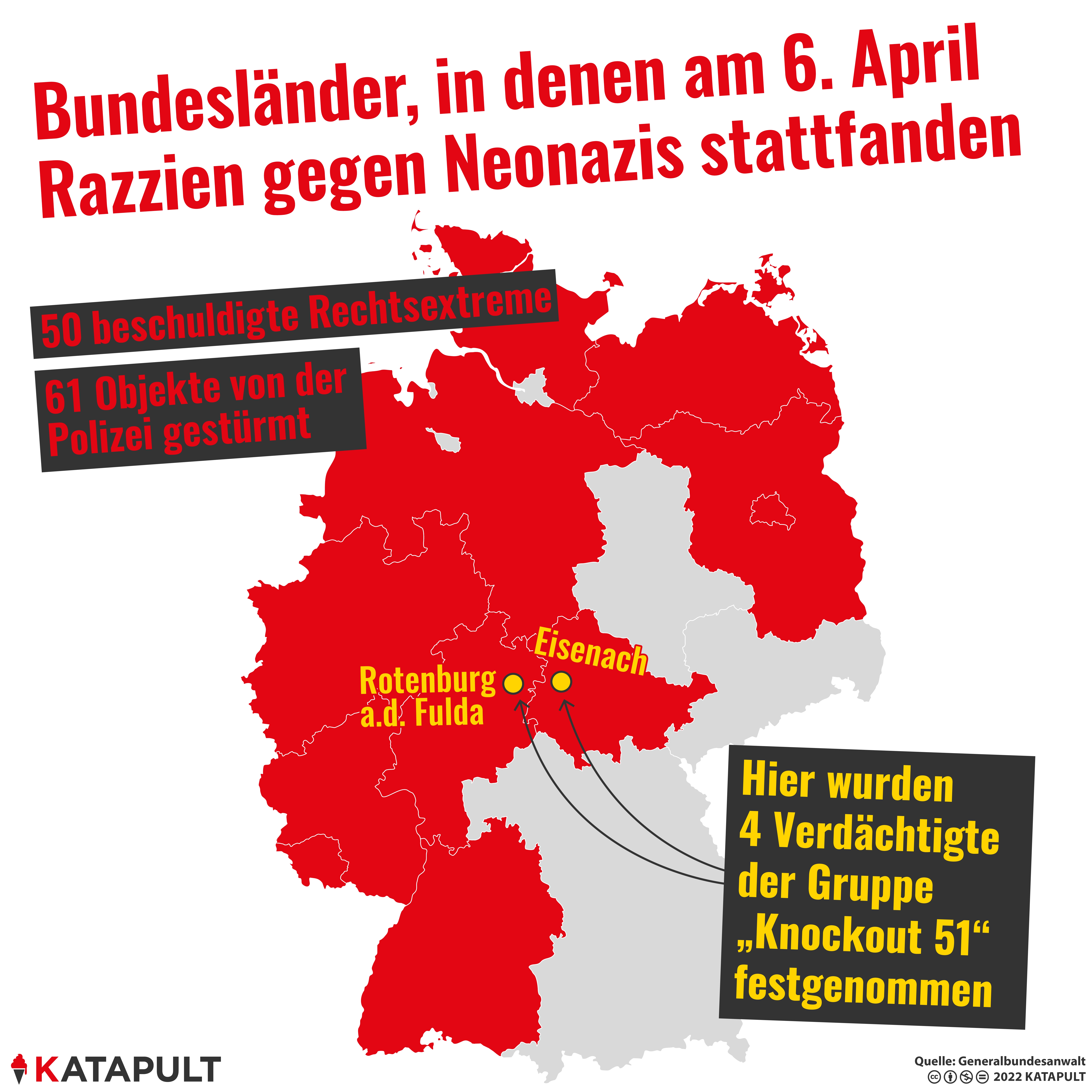 Große Razzia gegen Neonazi-Szene