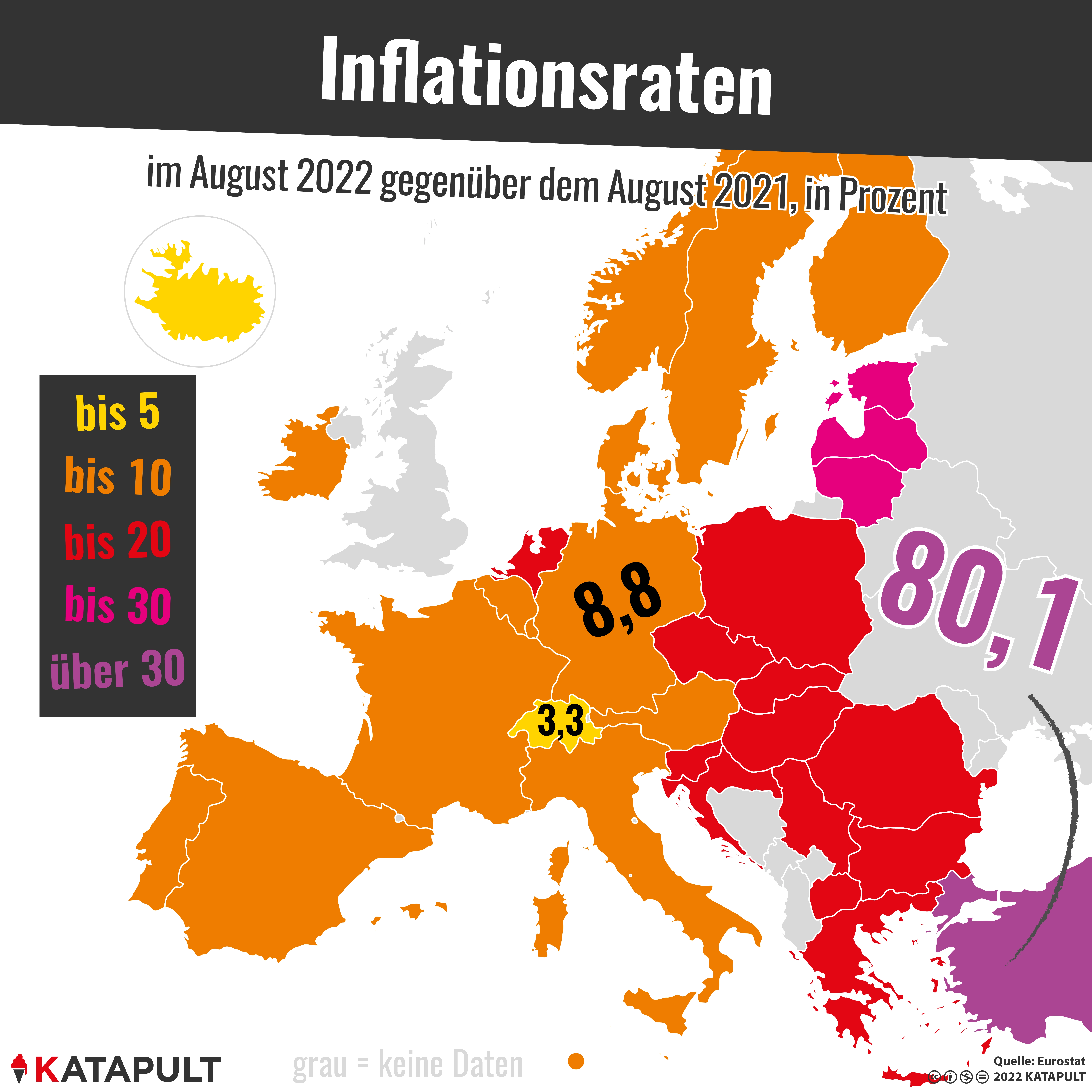Hoch, höher, Inflation in der Türkei