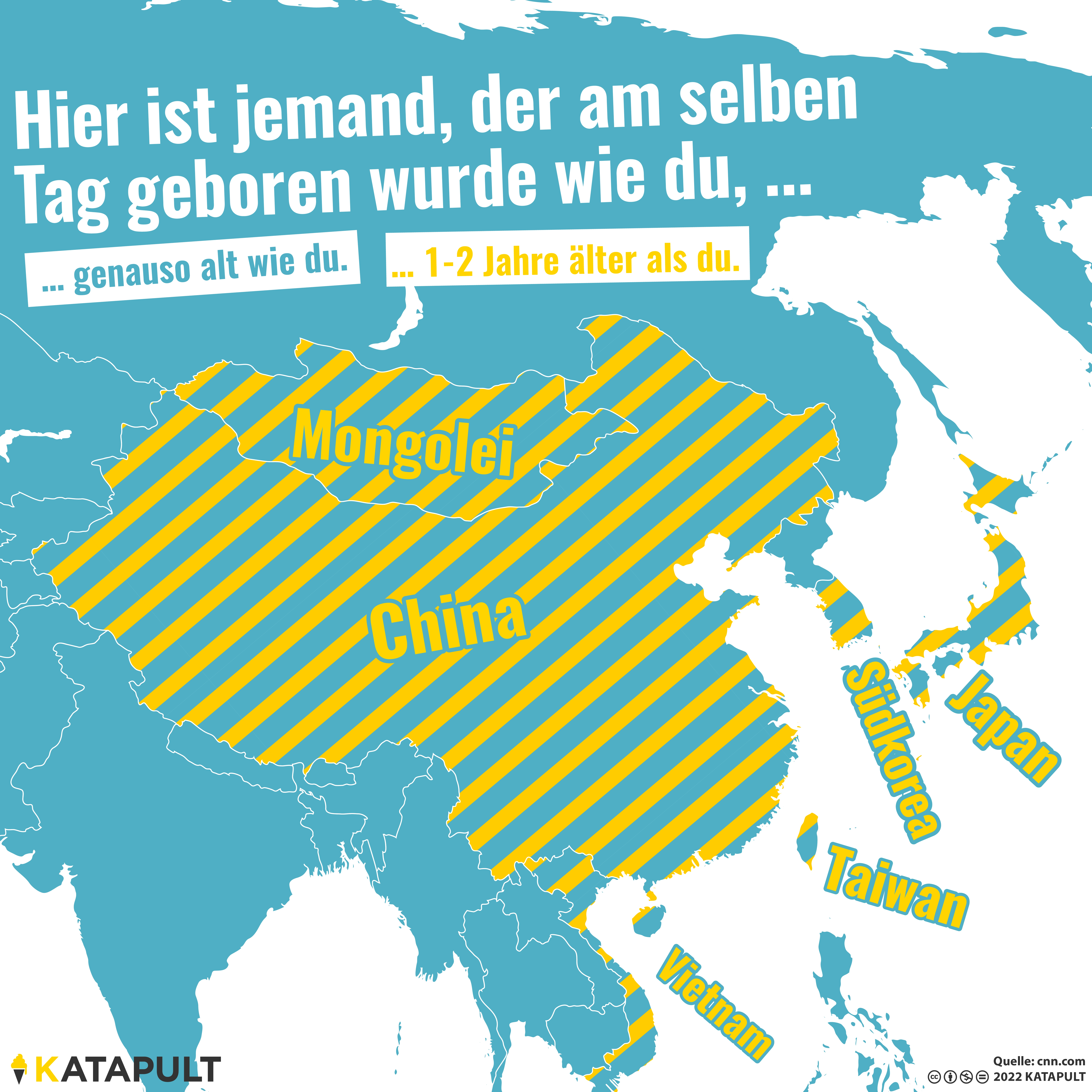 In Europa 17,  in Ostasien 19