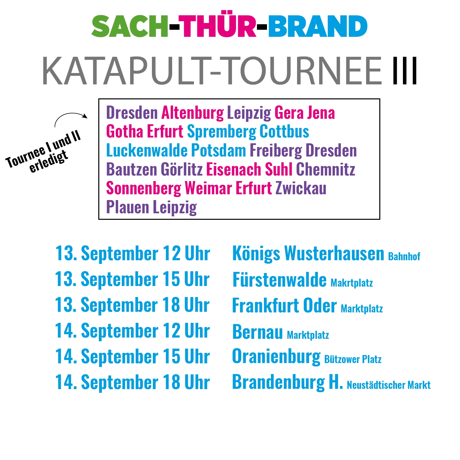 KATAPULT Sach-Thür-Brand-Tournee