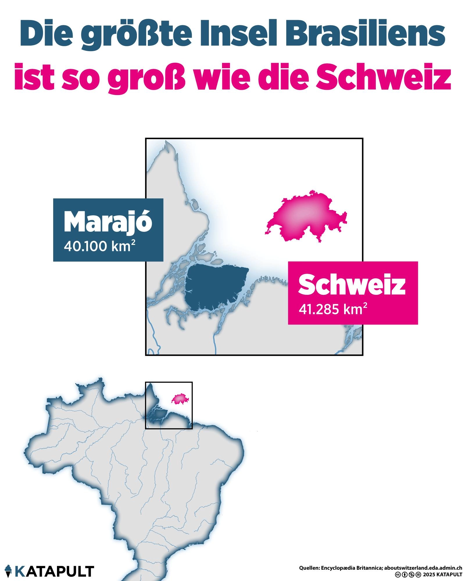 Die größte Insel Brasiliens ist so groß wie die Schweiz