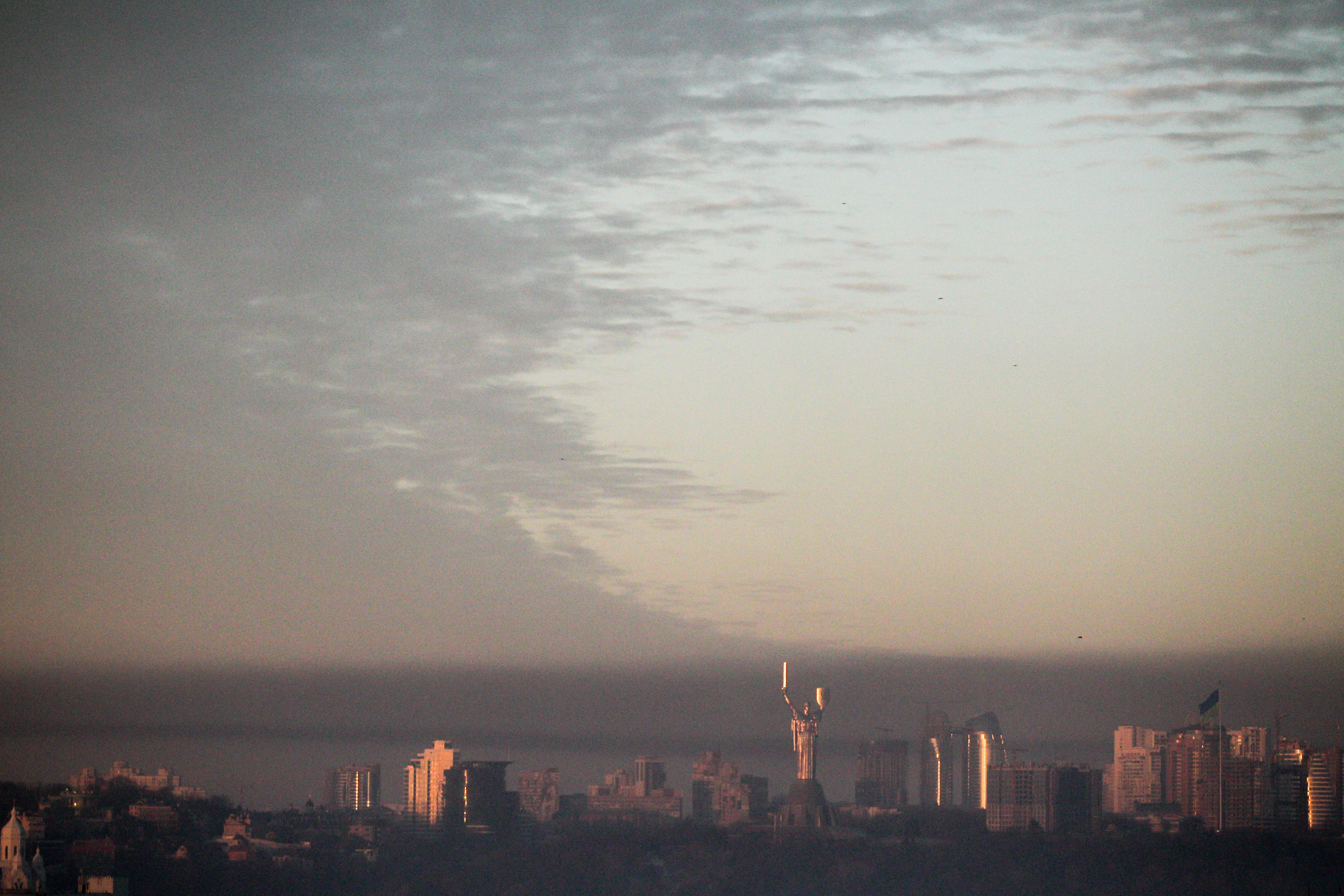 March 14th – Kyiv is covered in a haze of smoke resulting from recent battles