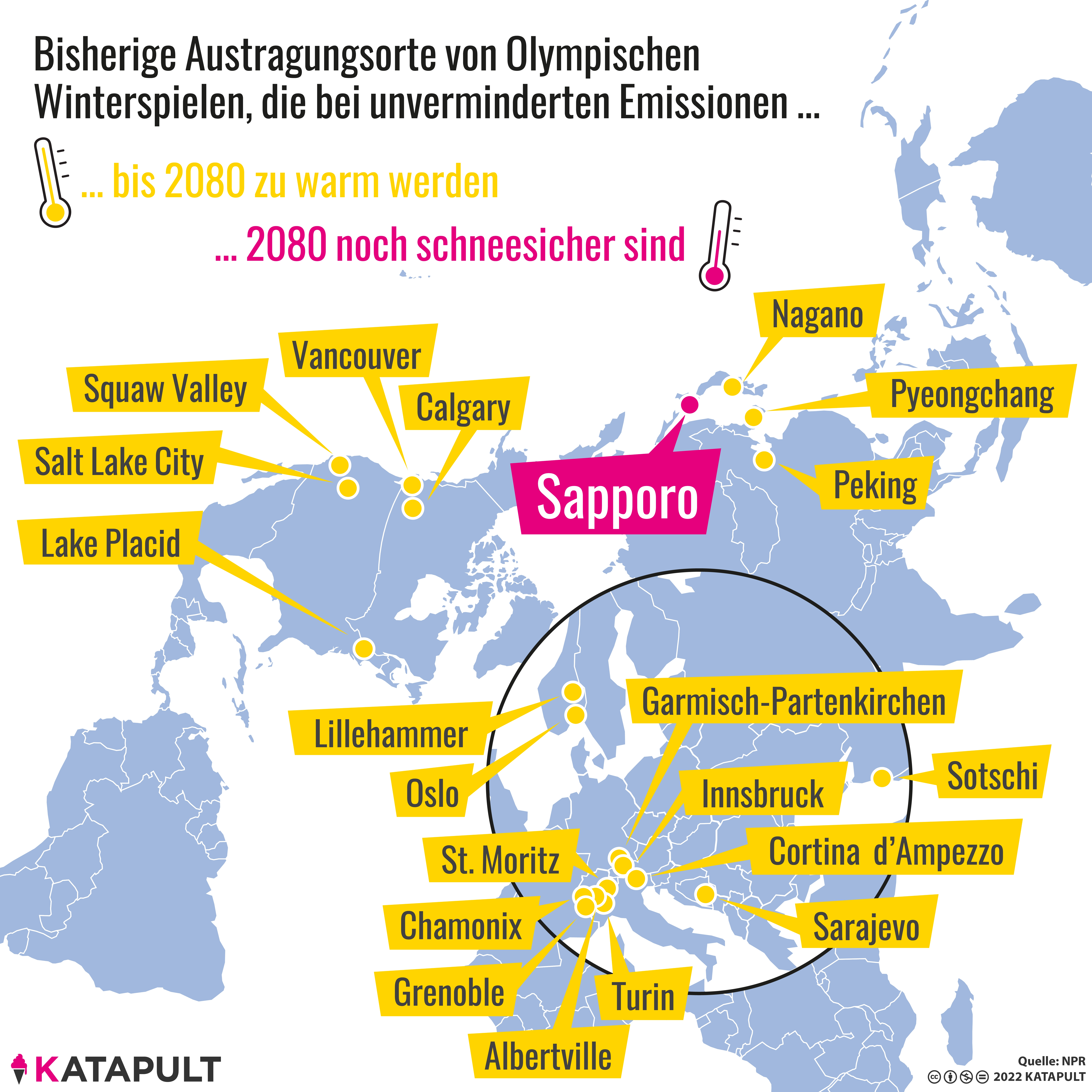 Olympische Winterspiele schmelzen weg