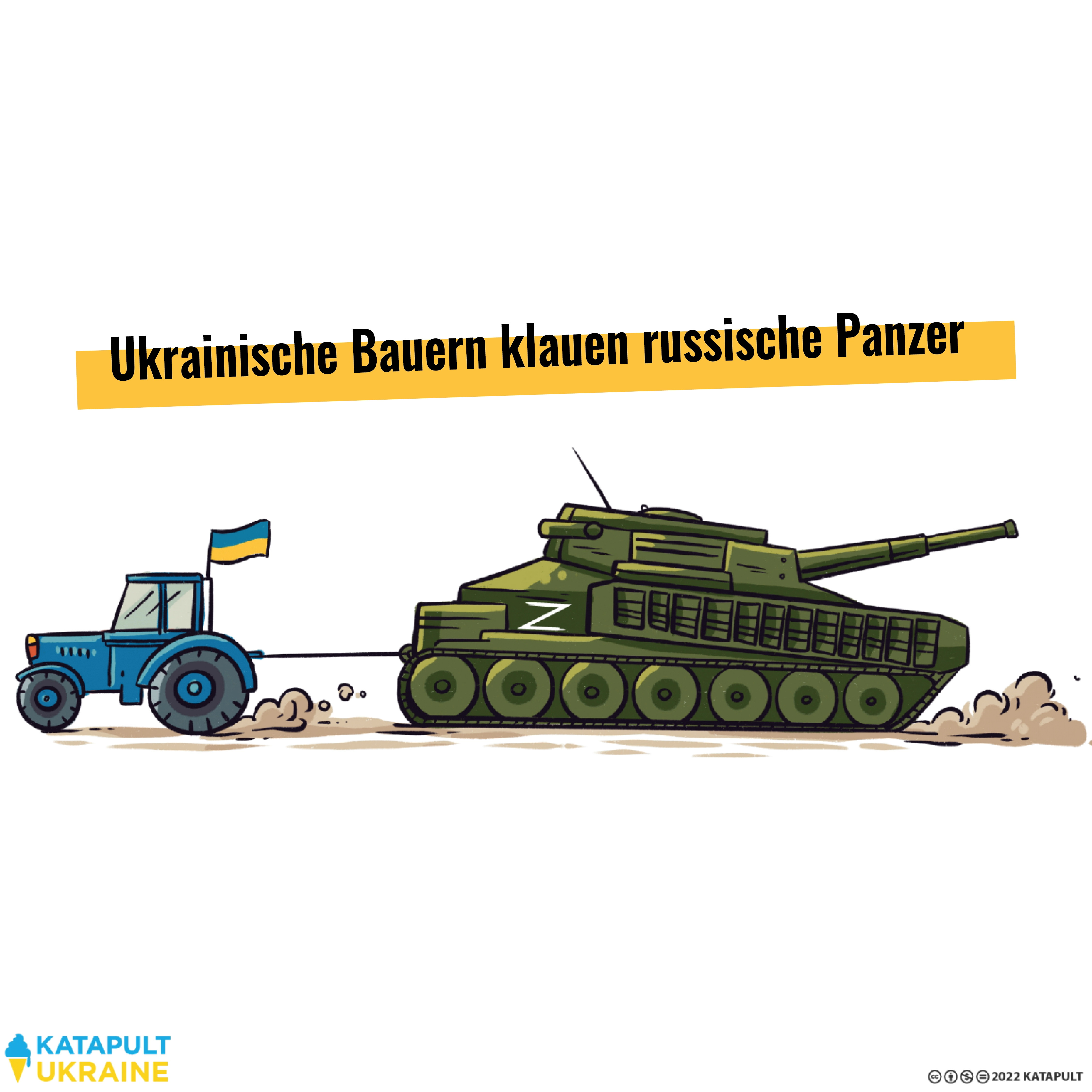 Ukrainische Bauern klauen russische Panzer