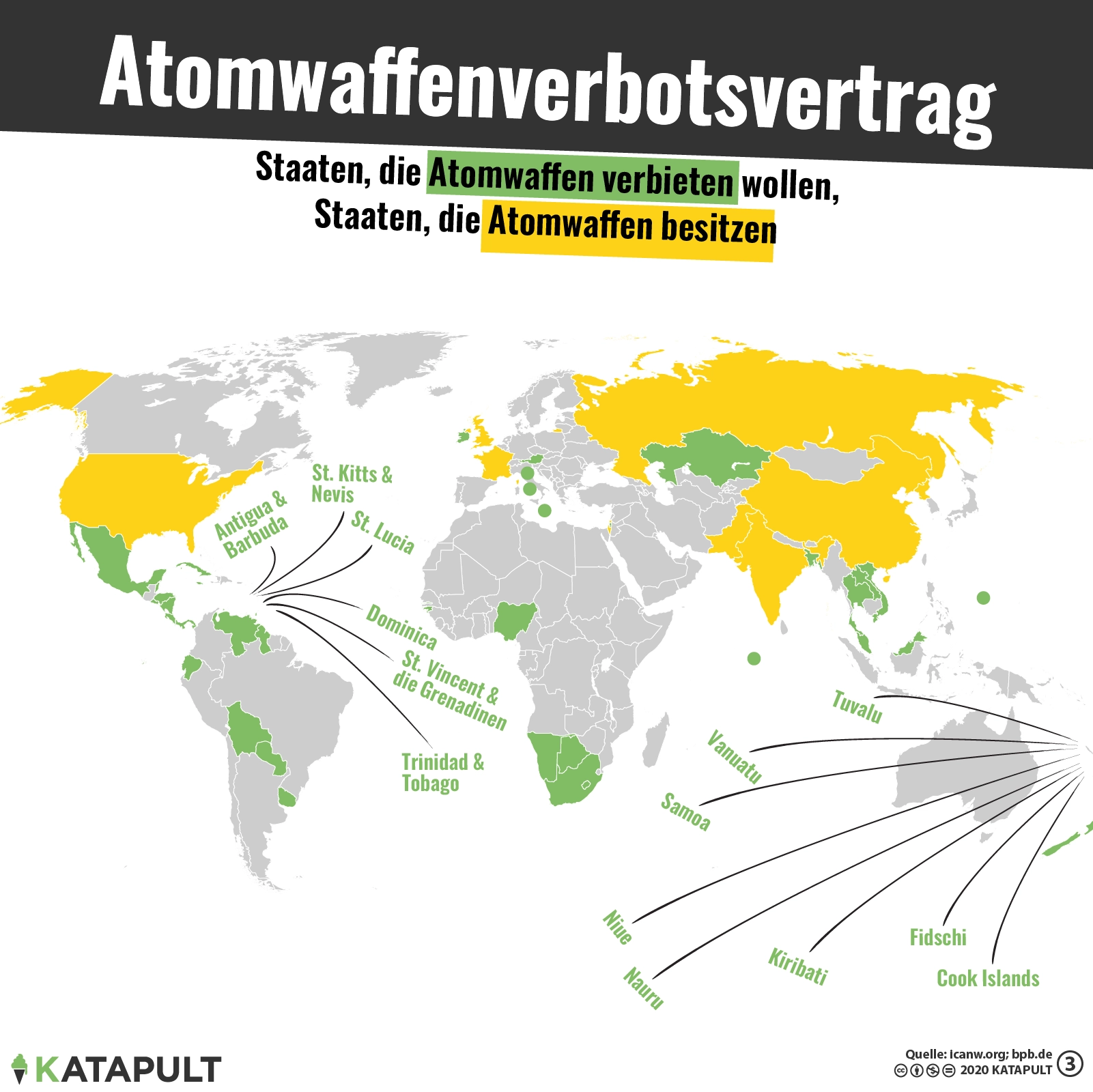 Verbot für Atomwaffen ab 2021