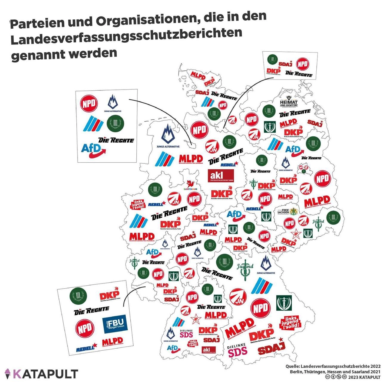 Wen die Landesämter für Verfassungsschutz neben der AfD sonst noch im Blick haben