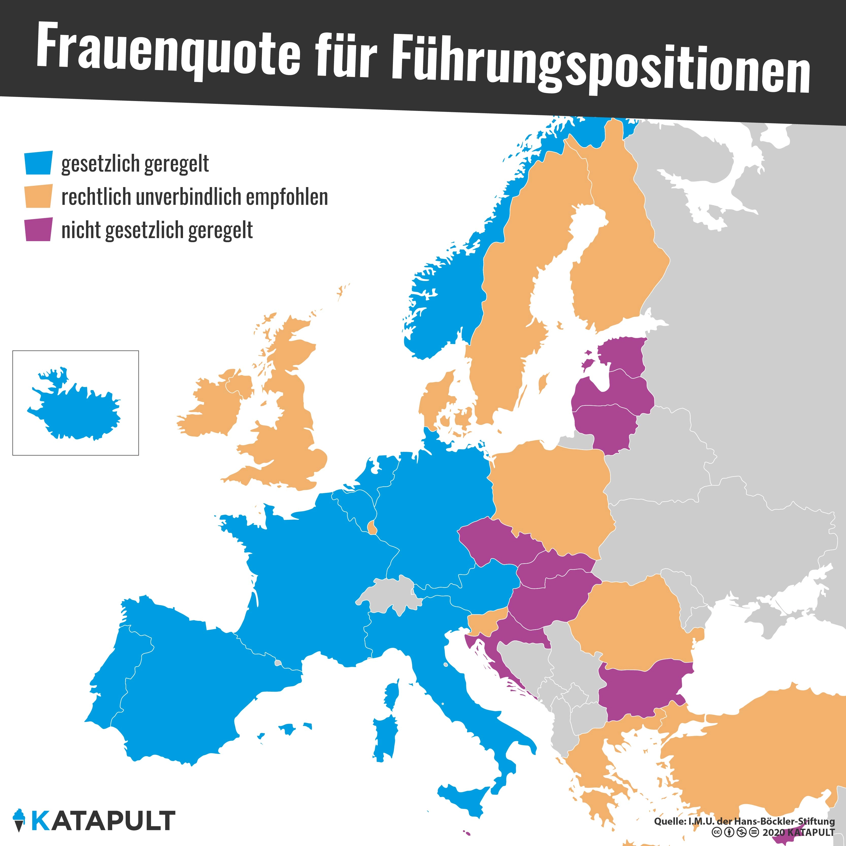 Von zehn europäischen Ländern hat Deutschland die schwächste Regelung zur Frauenquote