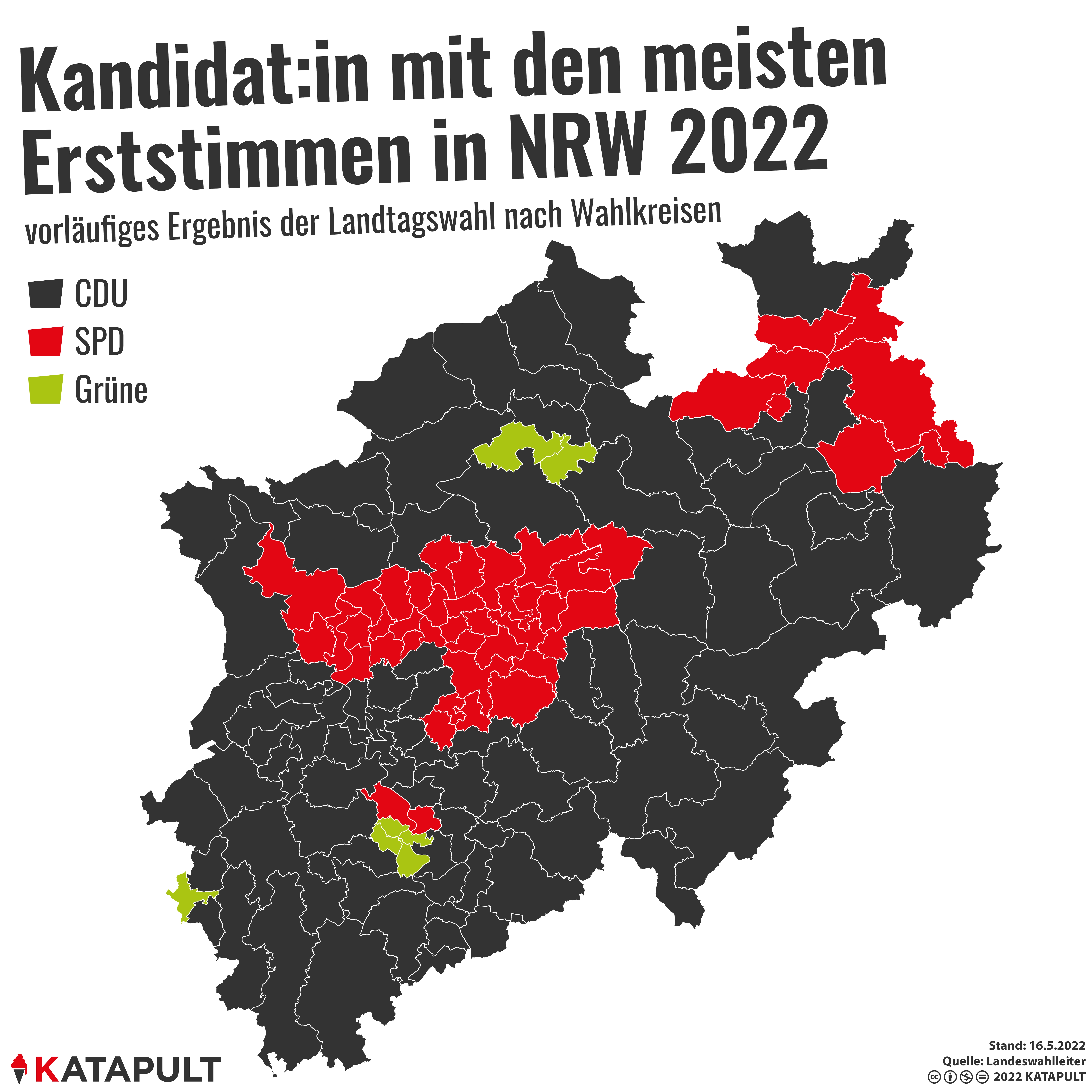 Wahlkreisen in Nordrhein-Westfalen