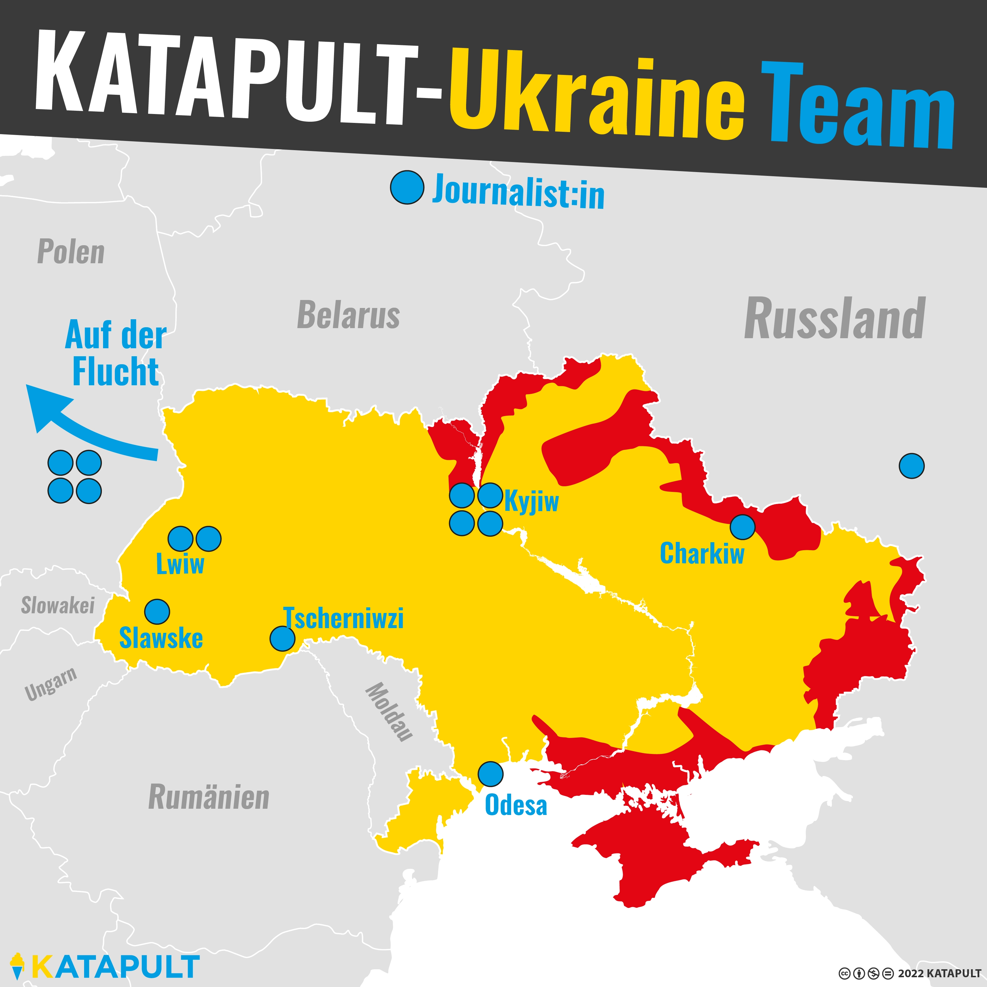 Wir haben heute die ersten 15 ukrainischen Journalist:innen eingestellt