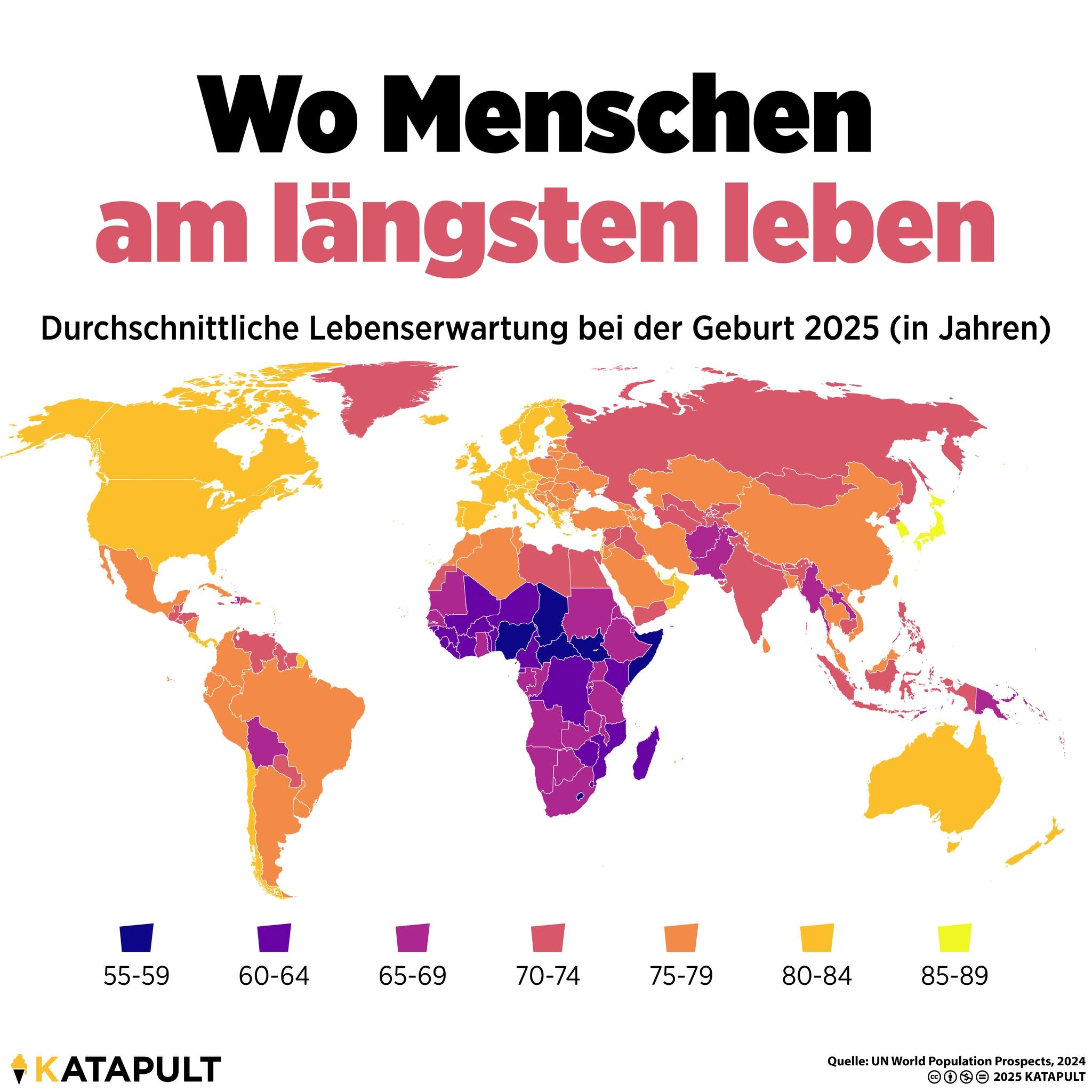 Wo Menschen am längsten leben