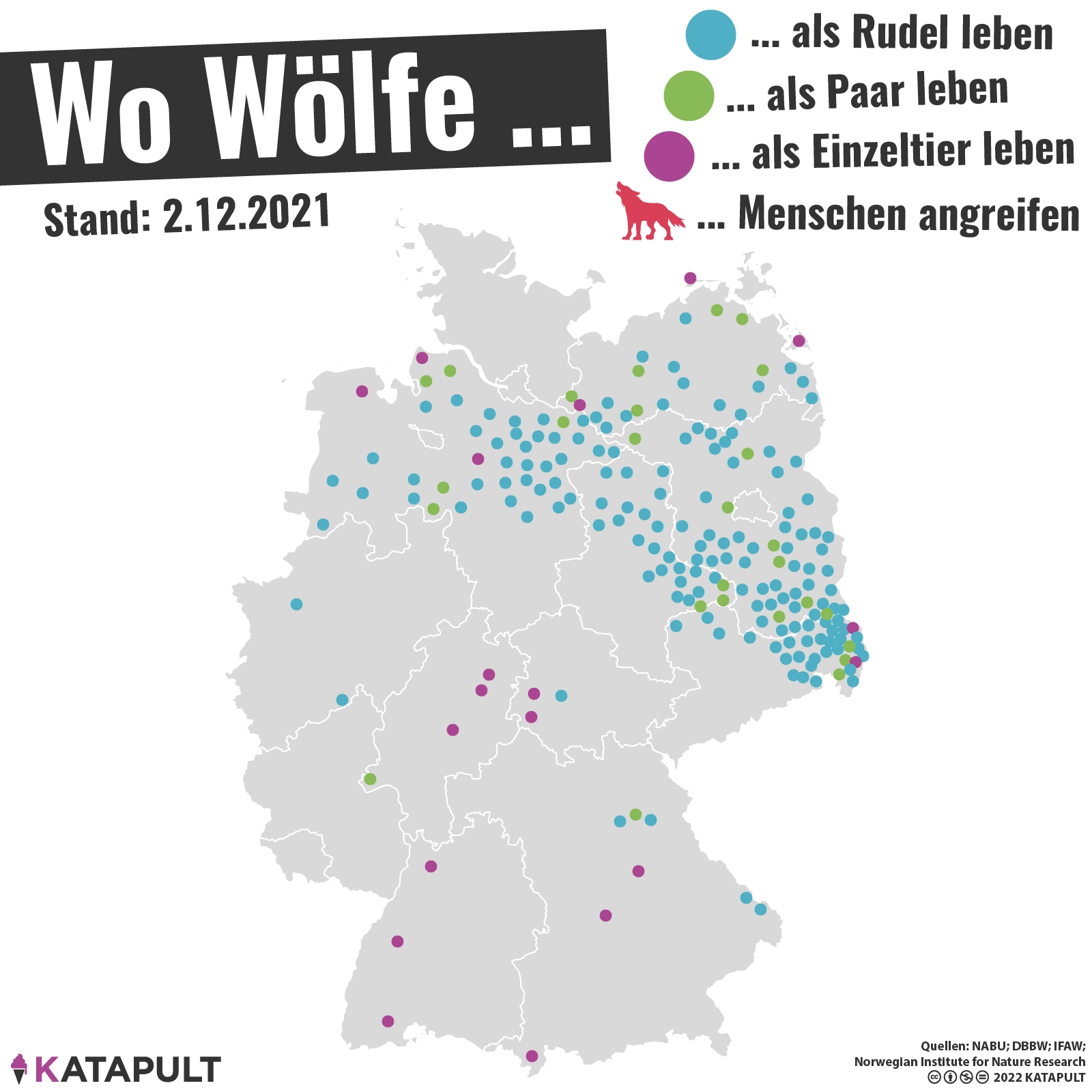 Wolfsrudel in Deutschland